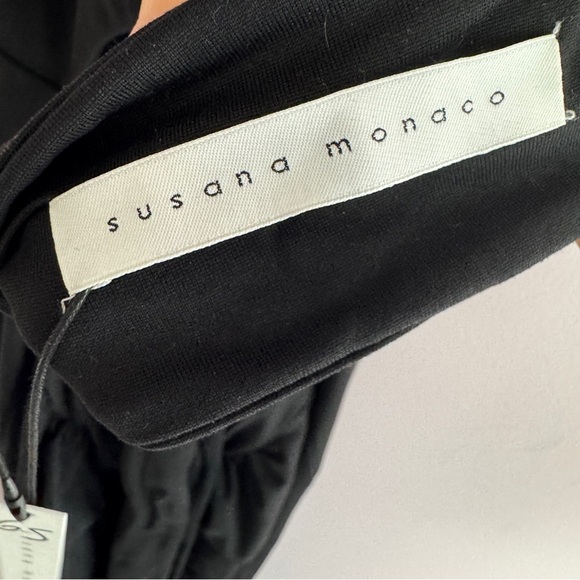 Susana Monaco size XL High Neck Halter Maxi Dress Black Open Back Design - Picture 7 of 10